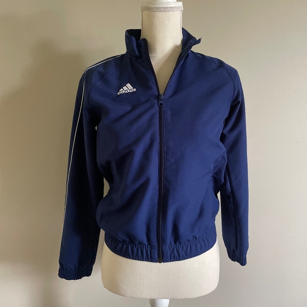 Dark royal navy blue sporty zip up jacket